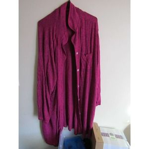 🤯 Sonoma Woman's Purple Long Sleeve Button Up Cardigan Size 3XL